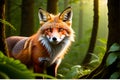 Wild life photography of a fox in jungle