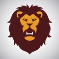 Wild Lion Roaring Logo Mascot Design