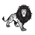 Wild Lion Stance Vector Illustration Mascot Royalty Free Stock Photo