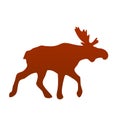 Wild moose silhouette Royalty Free Stock Photo