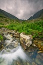 Wild mountain creek in Hlinska dolina valley in High Tatras