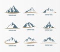 Wild mountain design icon set