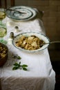 Wild mushroom risotto..style rustic Royalty Free Stock Photo