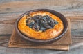 Wild mushroom tartlet Royalty Free Stock Photo