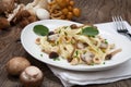 Wild Mushrooms Pasta Royalty Free Stock Photo