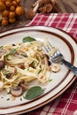 Wild Mushrooms Pasta Royalty Free Stock Photo