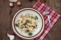 Wild Mushrooms Pasta Royalty Free Stock Photo