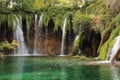 Wild nature - lake with waterfalls at Plitvice Lakes National Park Royalty Free Stock Photo