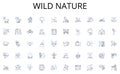 Wild nature line icons collection. Leadership, Vision, Strategy, Expertise, Innovation, Experience, Responsiveness