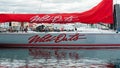 Wild Oats XI 11 record breaking win in the Sydney to Hobart Yacht Race - state of the art maxi - side of boat, sail furled