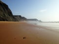 Wild Ocean beach scenery near Sagres, Algarve, Portugal Royalty Free Stock Photo