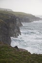 Wild ocean waves along Burren Way, near Doolin