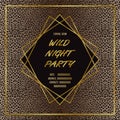 Luxury Wild Party Invitation Card with Leopard Print