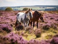 Wild ponies Quantock Hills Somerset