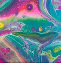 Wild Abstract Acrylic Pour Painting Royalty Free Stock Photo