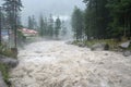 Wild Raging himalayan river Torrent Manali India