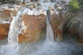 wild raging Suraj kund Waterfall Gangotri India Royalty Free Stock Photo