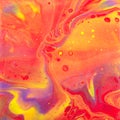 Wild Red Acrylic Pour Painting Royalty Free Stock Photo