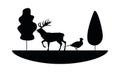 Wild reindeer and pheasant animals