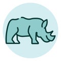 Wild rhino, icon