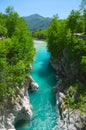 Wild river in the Alps (Soca / Isonzo)