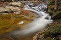 Wild river stream with cascade in autumn Royalty Free Stock Photo