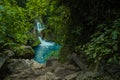 Wild river stream rocks flowing. Forest river rocks view in Tamasopo san luis potosi mexico Royalty Free Stock Photo