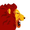 Wild Roaring Lion Head Mascot Royalty Free Stock Photo