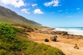 Wild rocky beach on a Hawaiian coast Royalty Free Stock Photo