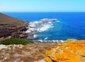 Wild rocky cliff on the coast of Sardinia, Torre dei Corsari