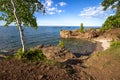 Wild Rocky Coast Of Lake Superior In Marquette Royalty Free Stock Photo