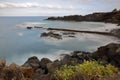 The wild and rocky coast near the natural pools of Charco Azul, La Palma