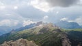 Wild and rocky mountain landscape in the Dolomites of Italy