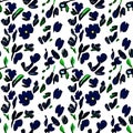 Seamless floral pattern with tropical flowers, Vector