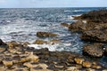 Wild sea near Giants Causeway and Cliffs, Northern Ireland Royalty Free Stock Photo