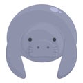 Wild seacow icon cartoon vector. Pool dugong