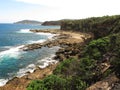 Wild shore in australia