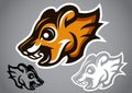 Wild Squirrel head brown logo vector 2902 Royalty Free Stock Photo