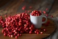 Wild strawberries in closeup