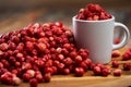 Wild strawberries in closeup