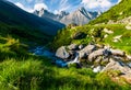 Wild stream among the rocks