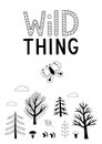 Wild thing poster for a nursery