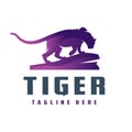 Wild tiger animal logo