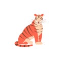 Wild tiger isolated