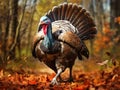 Ai Generated illustration Wildlife Concept of Wild Tom Turkey Royalty Free Stock Photo