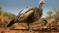 Wild Turkey bird. Wild male Tom Osceola turkey. Meleagris gallopavo osceola. generative ai