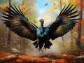 Ai Generated illustration Wildlife Concept of Wild turkey Royalty Free Stock Photo