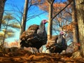Wild Turkey Made With Generative AI illustration