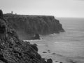 Wild and undiscovered beaches and cliffs in the Algarve`s West Coast, near Lagos, Portugal Royalty Free Stock Photo