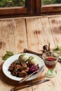 Wild venison goulash in a rich gravy Royalty Free Stock Photo